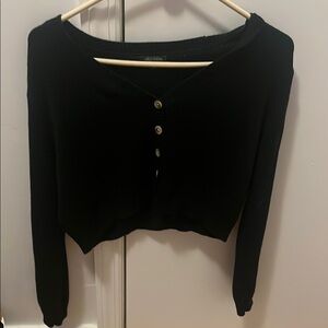 Wild Fable Black Cropped Sweater
